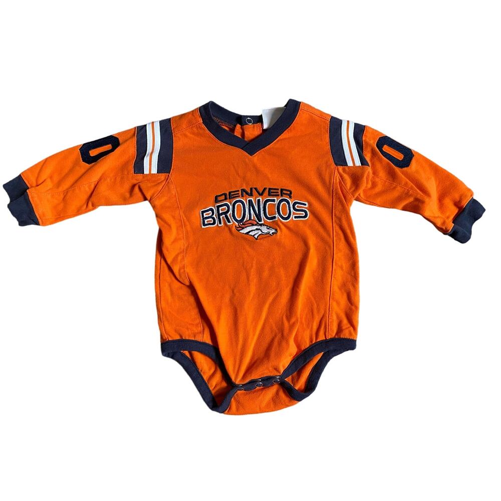 Denver Broncos Orange NFL 12m Long Sleeved Bodysuit